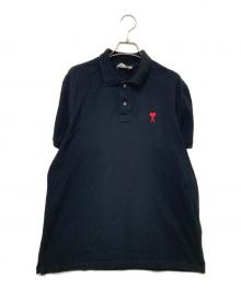 AMI Alexandre Mattiussi（アミアレクサンドルマテュッシ）の古着「AMI DE COEUR POLO SHIRT」｜ブラック