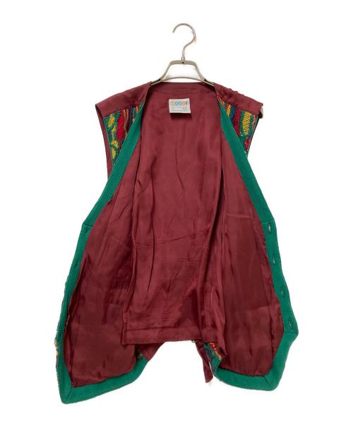 Coogi（クージー）Coogi (クージー) 3Dニット切替ジレ マルチカラー サイズ:Mの古着・服飾アイテム