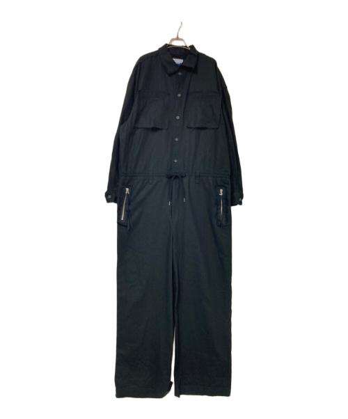 MAISON SPECIAL（メゾンスペシャル）MAISON SPECIAL (メゾンスペシャル) プライムオーバーハイツイストコットンカットオフデザインジャンプスーツ ブラック サイズ:02の古着・服飾アイテム