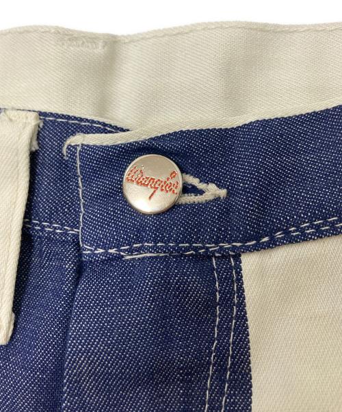 Wrangler（ラングラー）Wrangler (ラングラー) ストライプフレアパンツ ホワイト×ブルー サイズ:W38×L30の古着・服飾アイテム