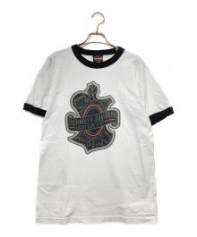 HARLEY-DAVIDSON（ハーレーダビッドソン）の古着「リンガープリントTシャツ」｜ホワイト×ブラック