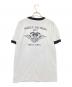 HARLEY-DAVIDSON (ハーレーダビッドソン) リンガープリントTシャツ ホワイト×ブラック サイズ:S：5000円