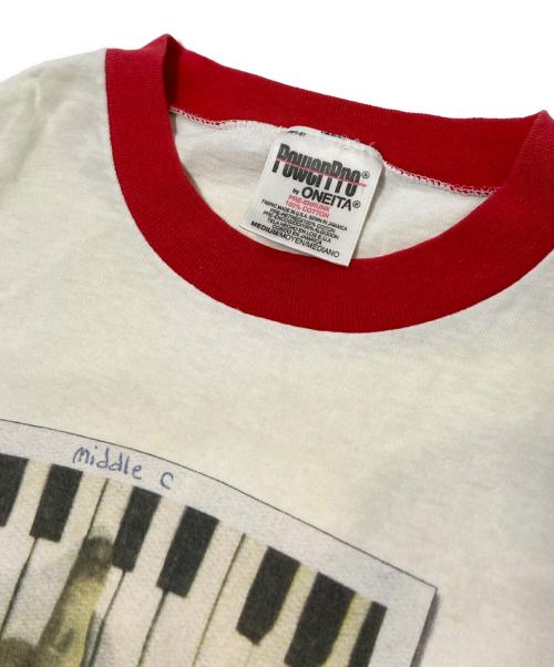ONEITA（オニータ）ONEITA (オニータ) リンガープリントTシャツ レッド×ホワイト サイズ:下記参照の古着・服飾アイテム