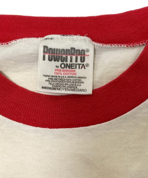 ONEITA（オニータ）ONEITA (オニータ) リンガープリントTシャツ レッド×ホワイト サイズ:下記参照の古着・服飾アイテム