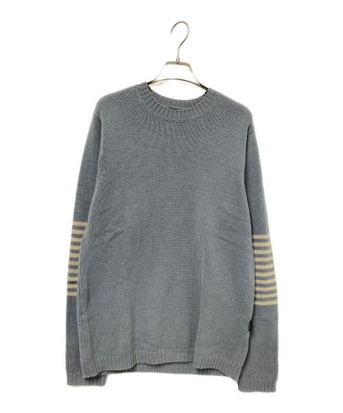 Patagonia（パタゴニア）Patagonia (パタゴニア) エルボー ボーダー ジャガード ニット セーター グレー サイズ:Sの古着・服飾アイテム