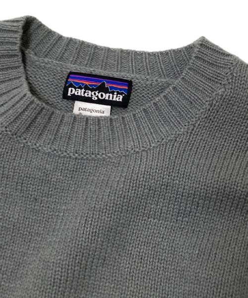 Patagonia（パタゴニア）Patagonia (パタゴニア) エルボー ボーダー ジャガード ニット セーター グレー サイズ:Sの古着・服飾アイテム