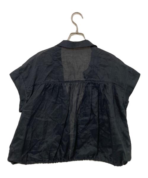 SHIPS（シップス）SHIPS (シップス) リネンラペルデザイン羽織シャツ ブラック サイズ:ONE SIZE 未使用品の古着・服飾アイテム