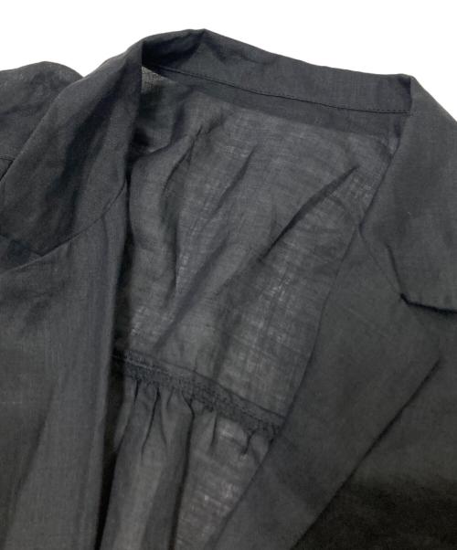 SHIPS（シップス）SHIPS (シップス) リネンラペルデザイン羽織シャツ ブラック サイズ:ONE SIZE 未使用品の古着・服飾アイテム