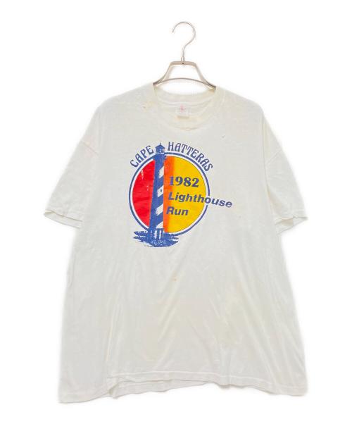 HICRU（ハイクルー）HICRU (ハイクルー) プリントTシャツ ホワイト サイズ:XLの古着・服飾アイテム