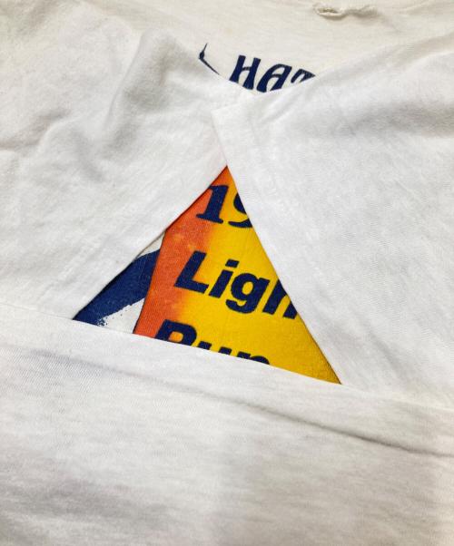 HICRU（ハイクルー）HICRU (ハイクルー) プリントTシャツ ホワイト サイズ:XLの古着・服飾アイテム