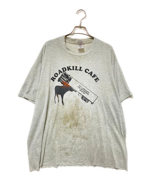 FRUIT OF THE LOOM（フルーツオブザルーム）FRUIT OF THE LOOM (フルーツオブザルーム) DEER プリントTシャツ グレー サイズ:XLの古着・服飾アイテム