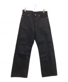 Graphpaper（グラフペーパー）の古着「Selvage Denim Five Pocket Wide Straight Pants」｜ブラック