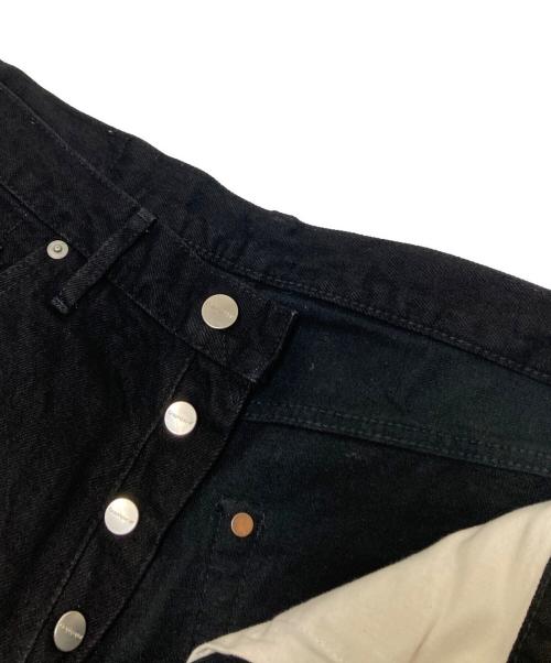 Graphpaper（グラフペーパー）Graphpaper (グラフペーパー) Selvage Denim Five Pocket Wide Straight Pants ブラック サイズ:2の古着・服飾アイテム