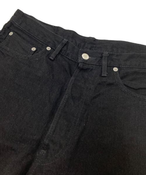 Graphpaper（グラフペーパー）Graphpaper (グラフペーパー) Selvage Denim Five Pocket Wide Straight Pants ブラック サイズ:2の古着・服飾アイテム