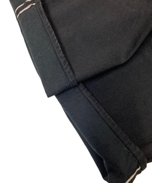 Graphpaper（グラフペーパー）Graphpaper (グラフペーパー) Selvage Denim Five Pocket Wide Straight Pants ブラック サイズ:2の古着・服飾アイテム