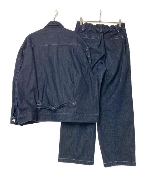 WYM LIDNM（ウィム バイ リドム）WYM LIDNM (ウィム バイ リドム) HEAVY OZ WIDE DENIM SET-UP インディゴ サイズ:Sの古着・服飾アイテム