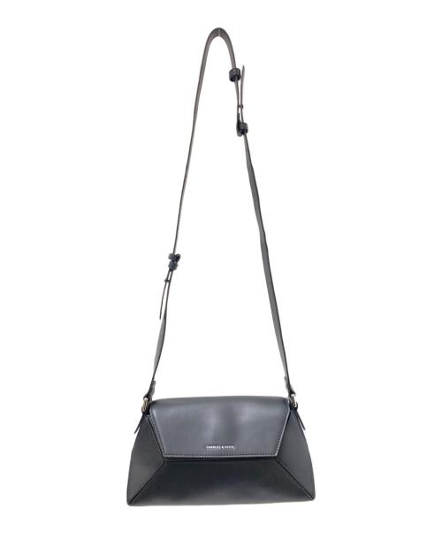CHARLES & KEITH（チャールズアンドキース）CHARLES & KEITH (チャールズアンドキース) ナスリンジオメトリックショルダーバッグ ブラック サイズ:下記参照の古着・服飾アイテム