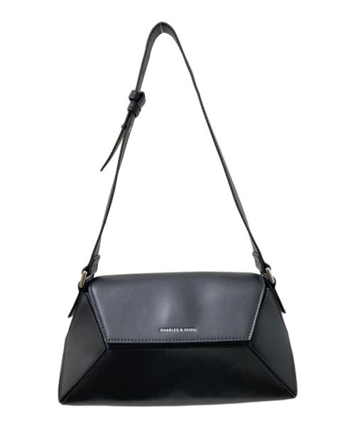 CHARLES & KEITH（チャールズアンドキース）CHARLES & KEITH (チャールズアンドキース) ナスリンジオメトリックショルダーバッグ ブラック サイズ:下記参照の古着・服飾アイテム