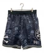 Mastermind WORLD×MITCHELL & NESSマスターマインド ワールド×ミッチェルアンドネス）の古着「メッシュパンツ」｜ブラック