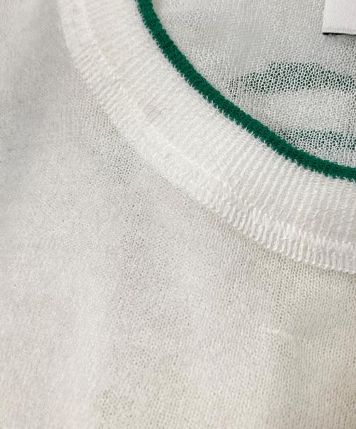 6(ROKU) BEAUTY&YOUTH（ロク ビューティーアンドユース）6(ROKU) BEAUTY&YOUTH (ロク ビューティーアンドユース) LINE COLOR CREW NECK KNIT ホワイト サイズ:下記参照の古着・服飾アイテム