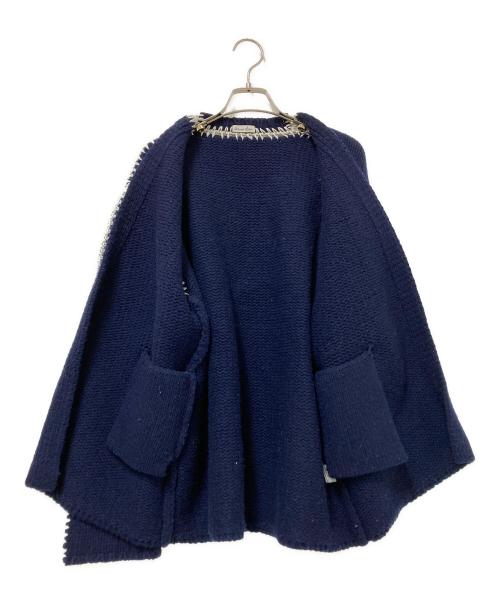 STEVEN ALAN（スティーブンアラン）STEVEN ALAN (スティーブンアラン) シェットランドウール ステッチ ニット カーディガン ネイビー サイズ:下記参照の古着・服飾アイテム