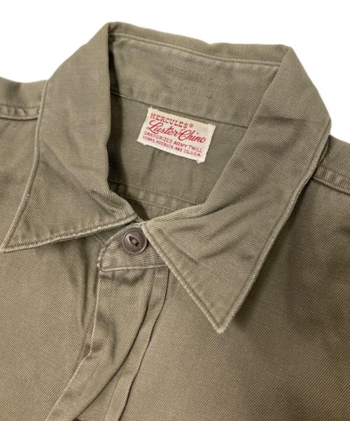 HERCULES（ヘラクレス）HERCULES (ヘラクレス) 50-60‘S luster chinoワークシャツ ベージュ サイズ:下記参照の古着・服飾アイテム