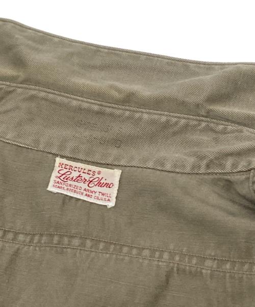 HERCULES（ヘラクレス）HERCULES (ヘラクレス) 50-60‘S luster chinoワークシャツ ベージュ サイズ:下記参照の古着・服飾アイテム