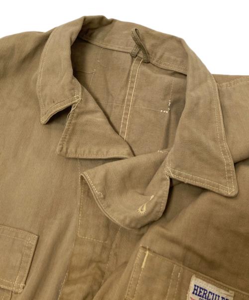 HERCULES（ヘラクレス）HERCULES (ヘラクレス) ヘリンボーンオールインワン ベージュ サイズ:下記参照の古着・服飾アイテム