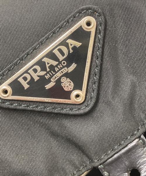 PRADA（プラダ）PRADA (プラダ) トライアングルロゴ ナイロンバックパック ブラック サイズ:下記参照の古着・服飾アイテム