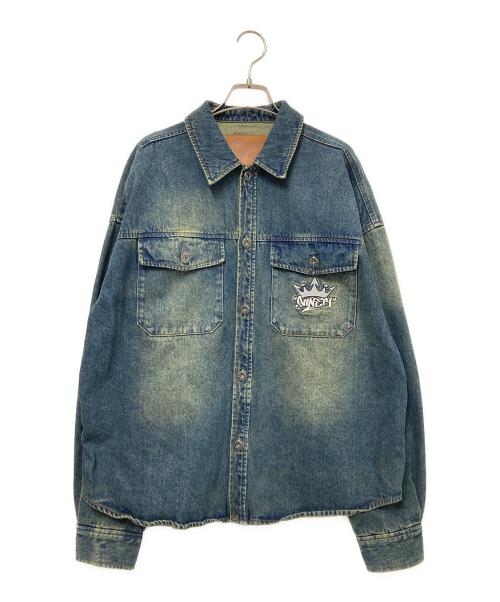 9090（9090）9090 (9090) King Logo Denim L/S Shirts インディゴ サイズ:下記参照の古着・服飾アイテム