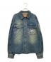 9090（9090）の古着「King Logo Denim L/S Shirts」｜インディゴ