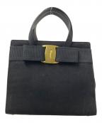 Salvatore Ferragamoサルヴァトーレ フェラガモ）の古着「ヴァラリボン ハンドバッグ」｜ブラック