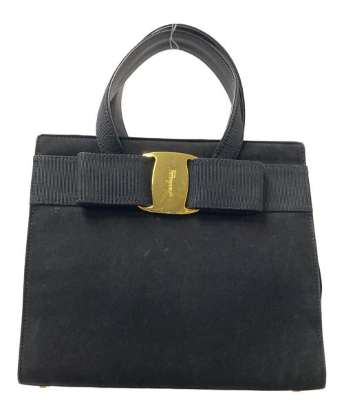 Salvatore Ferragamo（サルヴァトーレ フェラガモ）Salvatore Ferragamo (サルヴァトーレ フェラガモ) ヴァラリボン ハンドバッグ ブラック サイズ:下記参照の古着・服飾アイテム