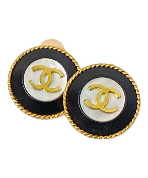 CHANEL（シャネル）CHANEL (シャネル) ココマークイヤリング ゴールド×ブラック サイズ:下記参照の古着・服飾アイテム