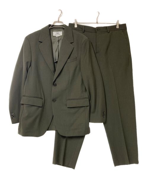 ZARA（ザラ）ZARA (ザラ) MAN SARTORIAL セットアップスーツ グリーン サイズ:JKT:US 38/PT:US 31の古着・服飾アイテム