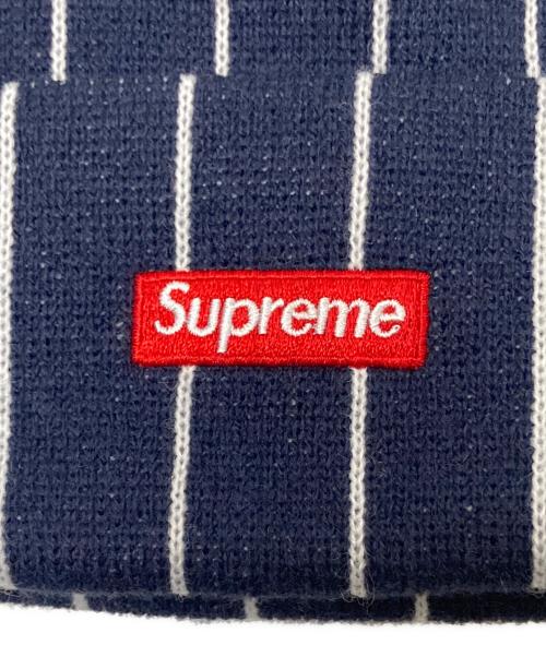 SUPREME（シュプリーム）SUPREME (シュプリーム) New Era (ニューエラ) Devil S Logo Beanie Stripe ネイビー×ホワイト サイズ:下記参照の古着・服飾アイテム
