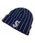 SUPREME（シュプリーム）の古着「Devil S Logo Beanie Stripe」｜ネイビー×ホワイト