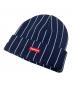 SUPREME (シュプリーム) New Era (ニューエラ) Devil S Logo Beanie Stripe ネイビー×ホワイト サイズ:下記参照：6000円