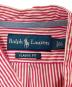 中古・古着 RALPH LAUREN (ラルフローレン) バンドカラーストライプシャツ レッド×ホワイト サイズ:L：5000円