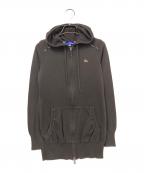 BURBERRY BLUE LABELバーバリー ブルー レーベル）の古着「ジップアップニットパーカー」｜ブラウン