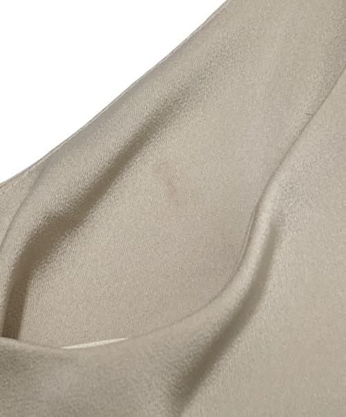 CLANE（クラネ）CLANE (クラネ) SATIN DRAPE TOPS ベージュ サイズ:1の古着・服飾アイテム