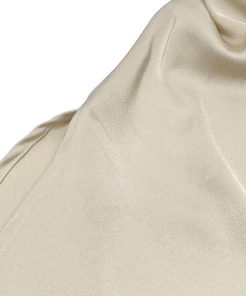 CLANE（クラネ）CLANE (クラネ) SATIN DRAPE TOPS ベージュ サイズ:1の古着・服飾アイテム
