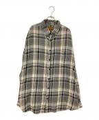 ST JOHN'S BAYセントジョンズベイ）の古着「ネルシャツ」｜グレー×ベージュ