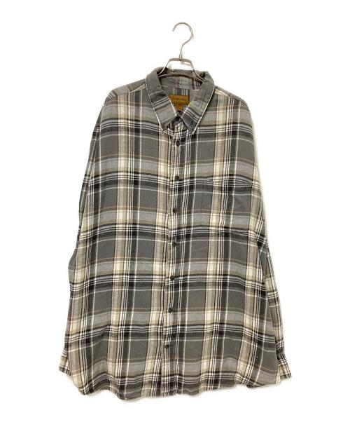 ST JOHN'S BAY（セントジョンズベイ）ST JOHN'S BAY (セントジョンズベイ) ネルシャツ グレー×ベージュ サイズ:2XLの古着・服飾アイテム