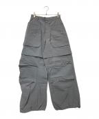 SLYスライ）の古着「2WAY PATCH POCKET TUCK WORK パンツ」｜グレー
