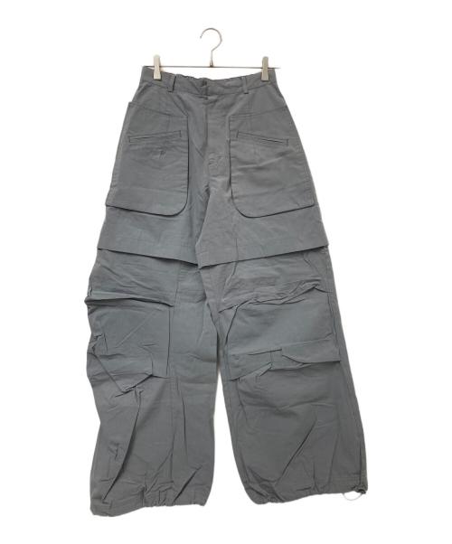 SLY（スライ）SLY (スライ) 2WAY PATCH POCKET TUCK WORK パンツ グレー サイズ:2の古着・服飾アイテム