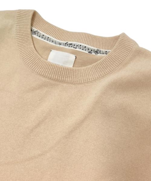 NUMBER (N)INE（ナンバーナイン）NUMBER (N)INE (ナンバーナイン) クルーネックニット ベージュ サイズ:2の古着・服飾アイテム