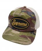 SUPREMEシュプリーム）の古着「Raffia Mesh Back 5-Panel Camo」｜ブラウン×グリーン