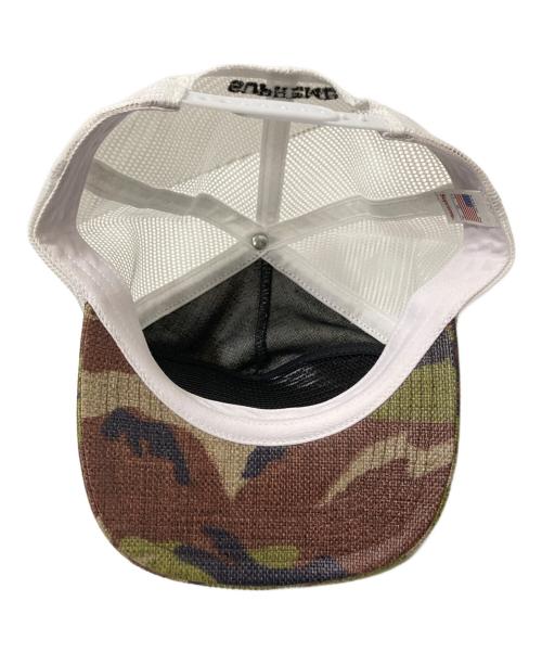 SUPREME（シュプリーム）SUPREME (シュプリーム) Raffia Mesh Back 5-Panel Camo ブラウン×グリーン サイズ:下記参照の古着・服飾アイテム