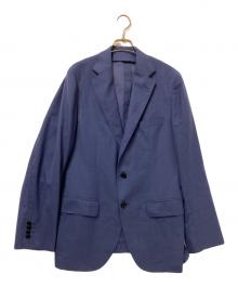 TOMORROW LAND（トゥモローランド）の古着「Super120'sウールポリエステル シングルブレステッド2Bジャケット」｜ネイビー